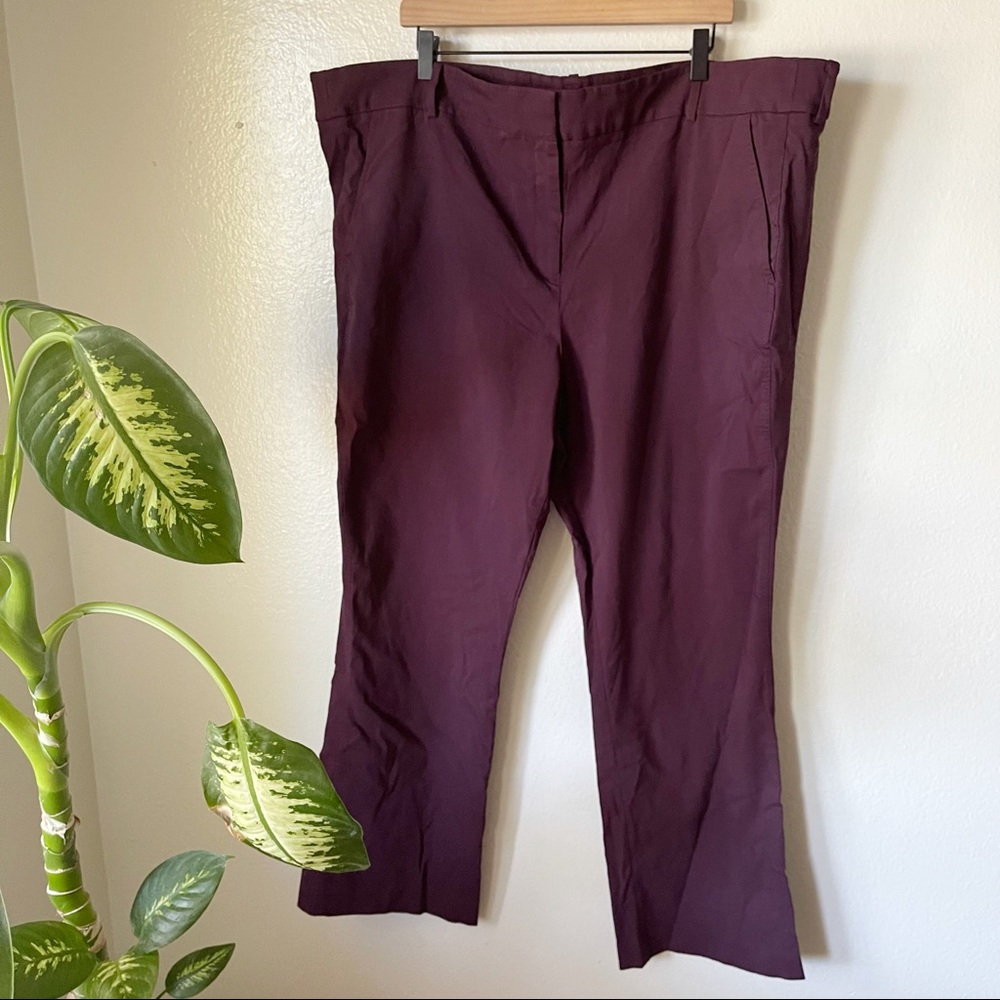 Lane Bryant | Burgundy Bootcut Trousers